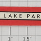 American Flyer FLV0239 Flyerville "Lake Park" Station Red/Black Border Sticker