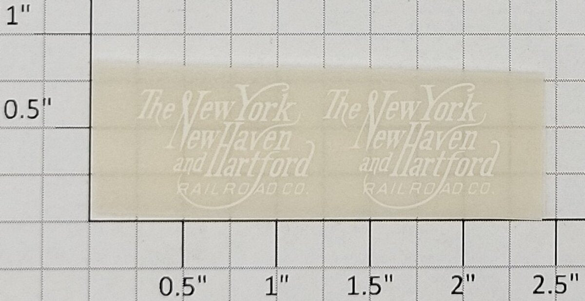 American Flyer TRS-0764 White NY, NH&H Tender Dry Transfer Decal (Set of 2)