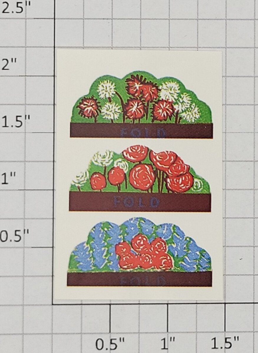 Plasticville PLV0443 1621 Motel Flowers Card Stock Cutout Decal