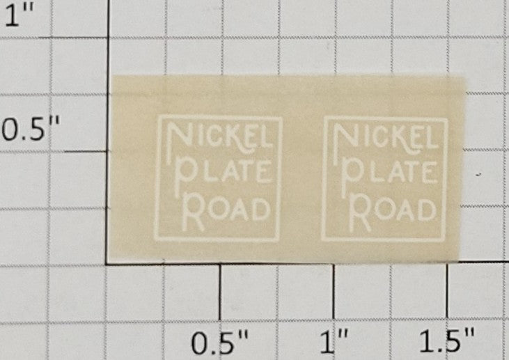 American Flyer TRS-0765 White "Nickel Plate Road" Dry Transfer Decal Set