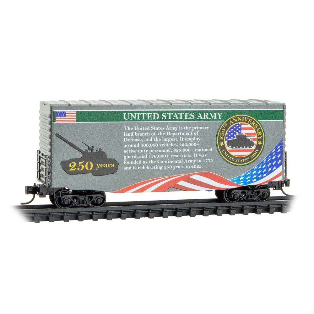 Micro-Trains 10100841 N U.S. Army Anniversary Car 40' Hy-Cube Boxcar