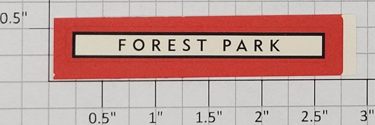 American Flyer FLV0240 Flyerville "Forest Park" Sticker Decal Sign