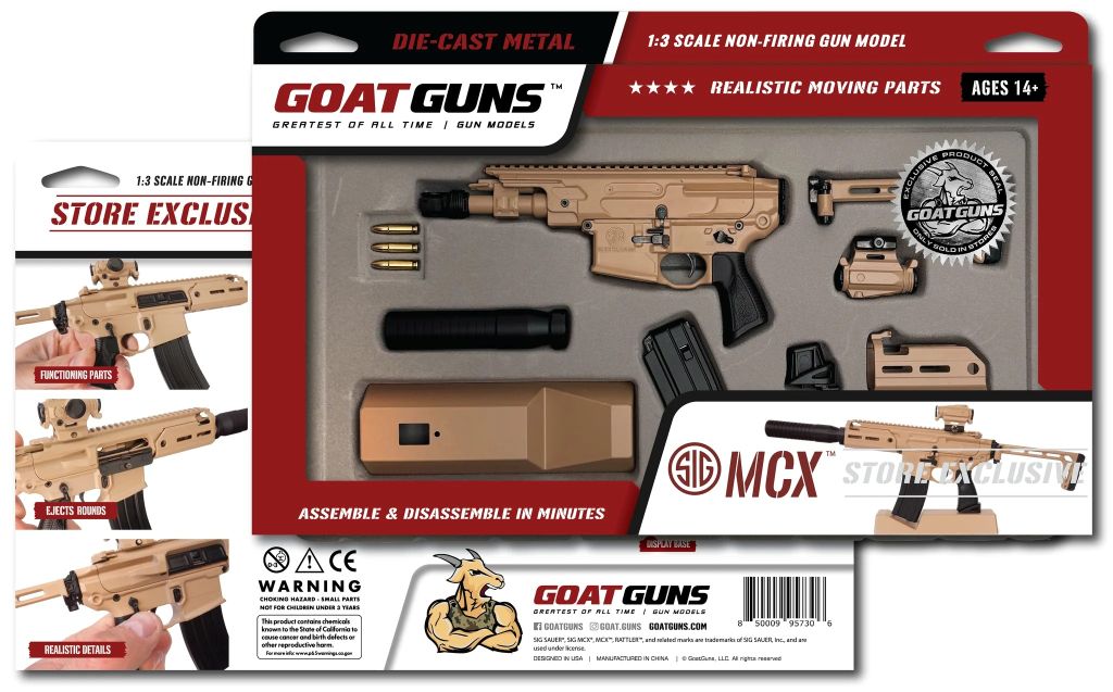 GoatGuns MCX-COYOTE 1:3 Sig Sauer MCX Model Rattler Coyote Die-cast Metal Model
