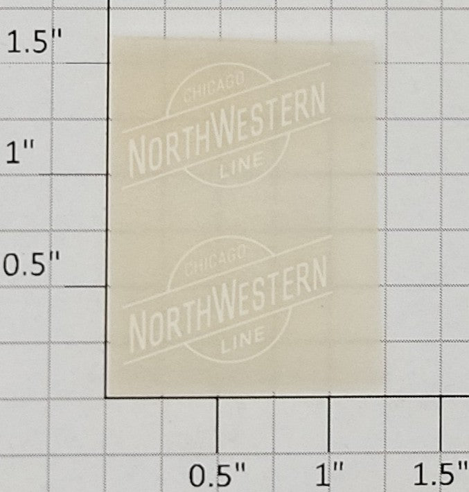 American Flyer TRS-0768 White CN&W Dry Transfer Decal (Set of 2)