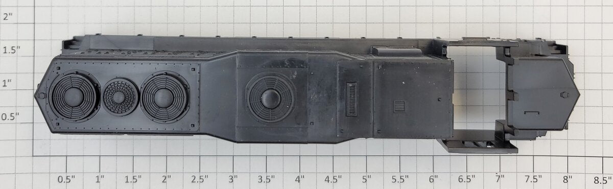 Athearn 42200 HO Scale Black Unpainted GP-35 Diesel Locomotive Body Shell