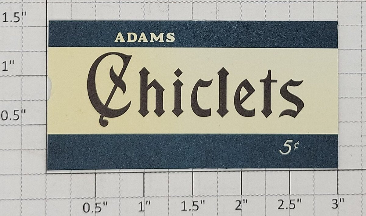 American Flyer FL0227 Blue "Adams Chiclets" Sign