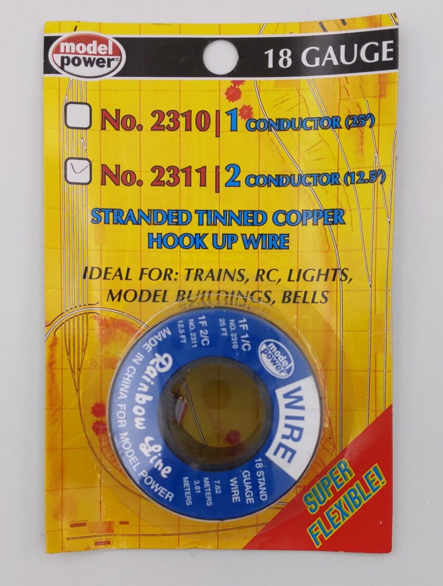 Model Power 2311 Conductor 18 Gauge Stranded Tinned Copper Hook Up Wire