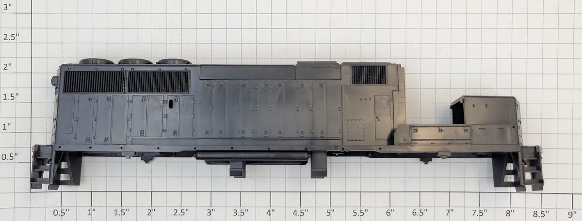 Athearn 93481 HO Scale Black Unpainted GP40-2 Diesel Body Shell
