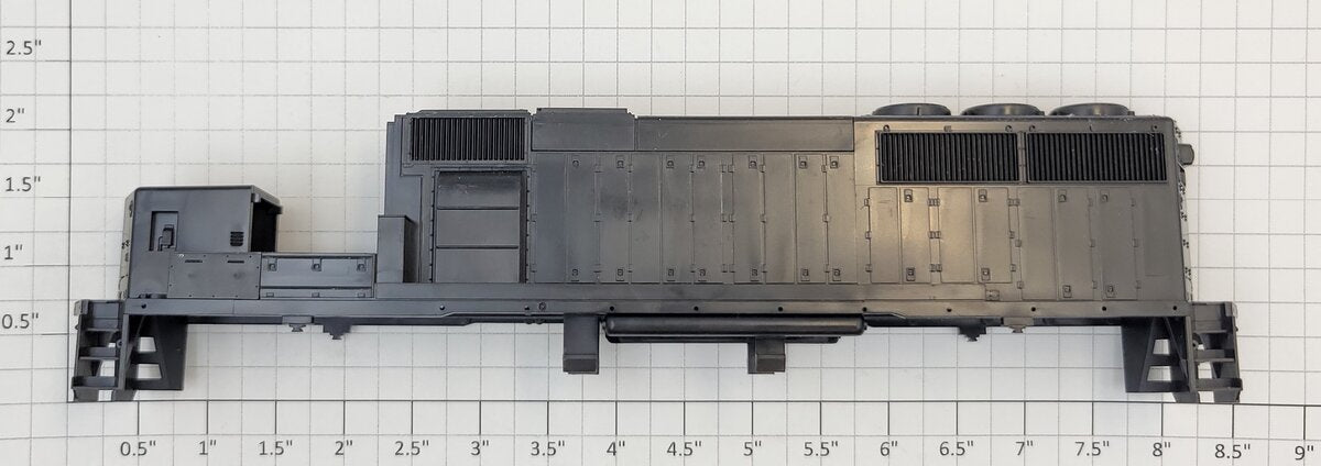Athearn 93481 HO Scale Black Unpainted GP40-2 Diesel Body Shell