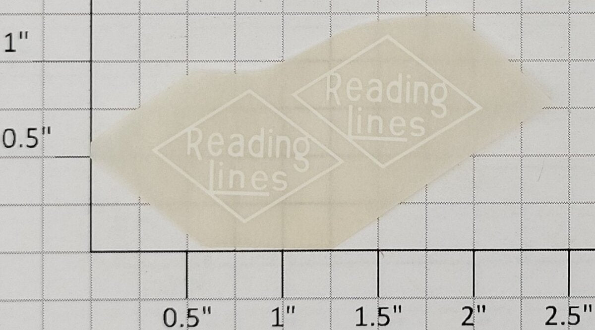 American Flyer TRS-0767 Reading Lines Tender Dry Transfer Decal (Set of 2)