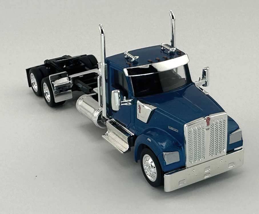 HO Logistics Replicas 990061 HO Blue Kenworth 990 2-Axle Day-Cab Semi Tractor