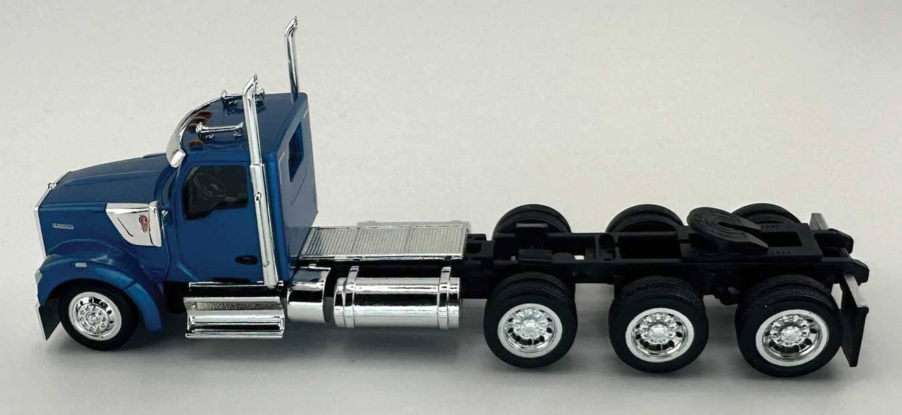 HO Logistics Replicas 990062 HO Blue Kenworth 990 3-Axle Day-Cab Semi Tractor
