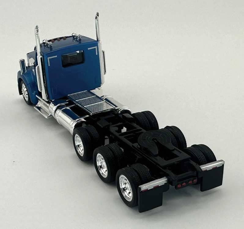 HO Logistics Replicas 990062 HO Blue Kenworth 990 3-Axle Day-Cab Semi Tractor