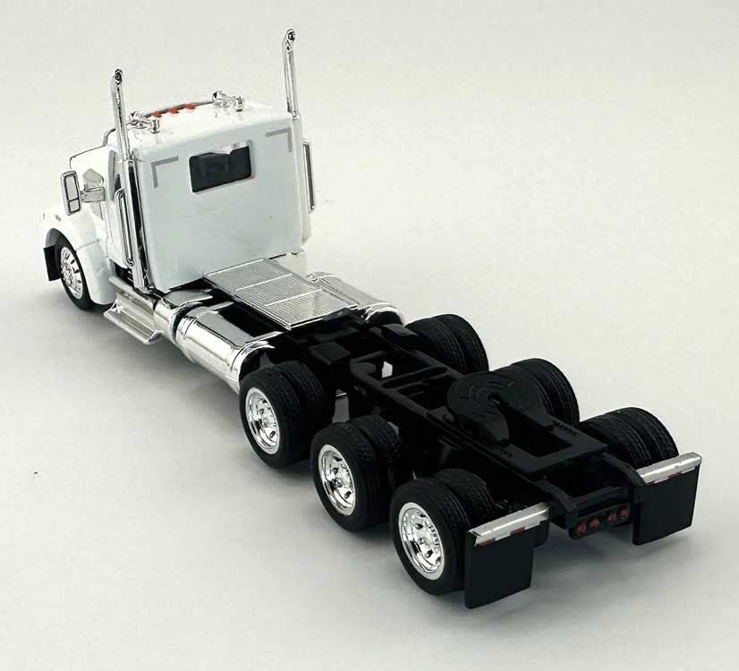 HO Logistics Replicas 990072 HO White Kenworth 990 3-Axle Day-Cab Semi Tractor