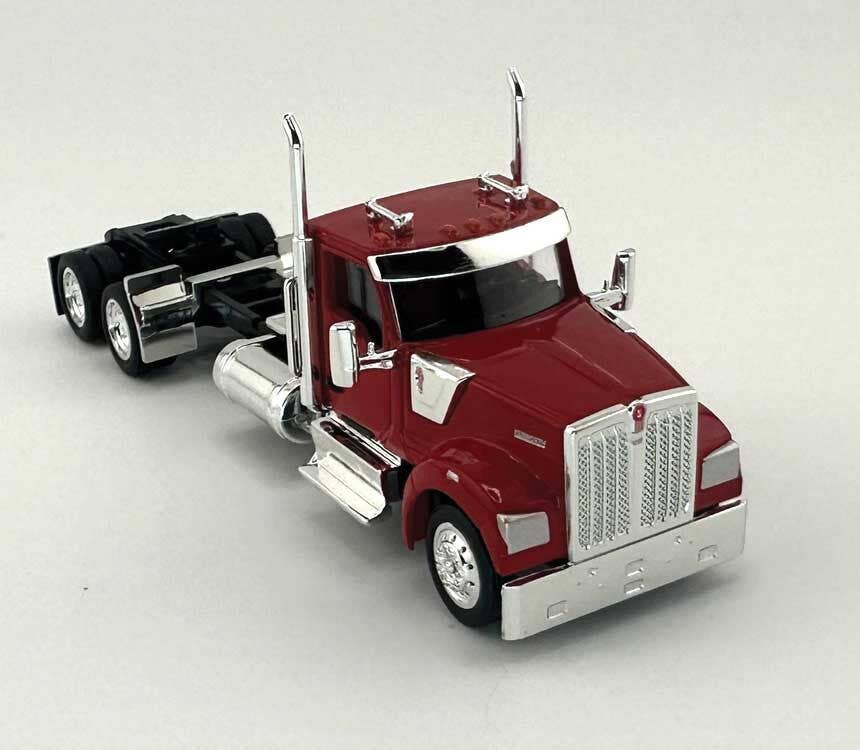 HO Logistics Replicas 990081 HO Red Kenworth 990 2-Axle Day-Cab Semi Tractor