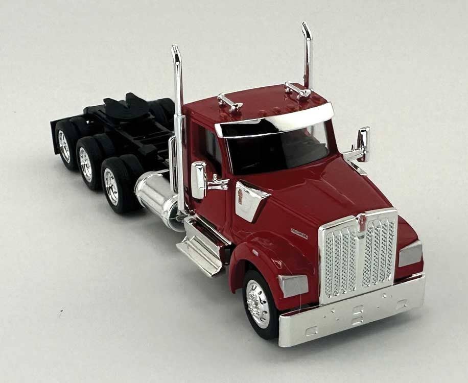 HO Logistics Replicas 990082 HO Red Kenworth 990 3-Axle Day-Cab Semi Tractor