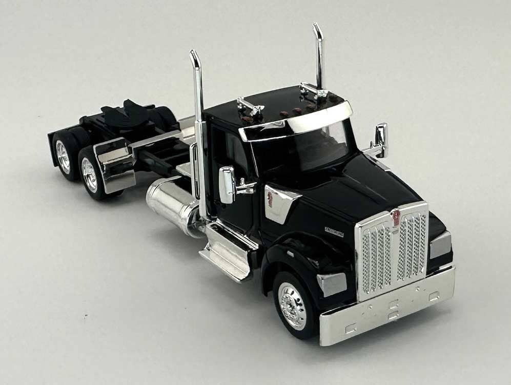 HO Logistics Replicas 990091 HO Black Kenworth 990 2-Axle Day-Cab Semi Tractor