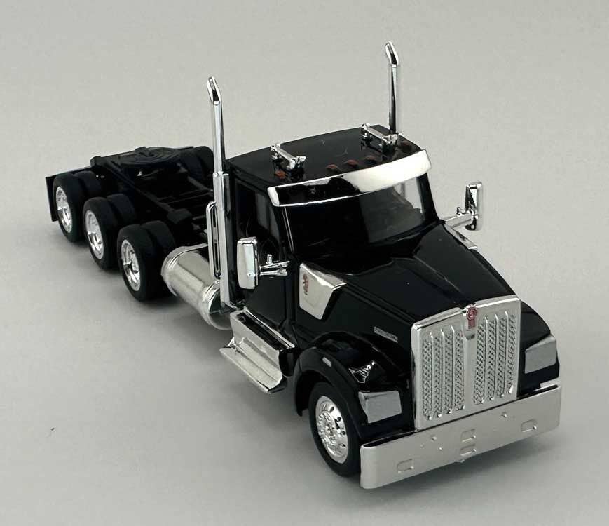 HO Logistics Replicas 990092 HO Black Kenworth 990 3-Axle Day-Cab Semi Tractor
