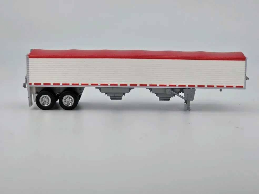 HO Logistics Replicas 468 HO White with Red Tarp 39' Covered Grain Trailer
