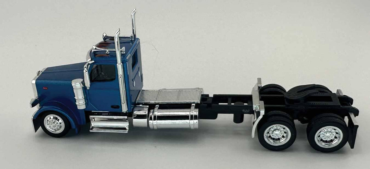 HO Logistics Replicas 589061 HO Blue Peterbilt 589 2-Axle Day-Cab Semi Tractor