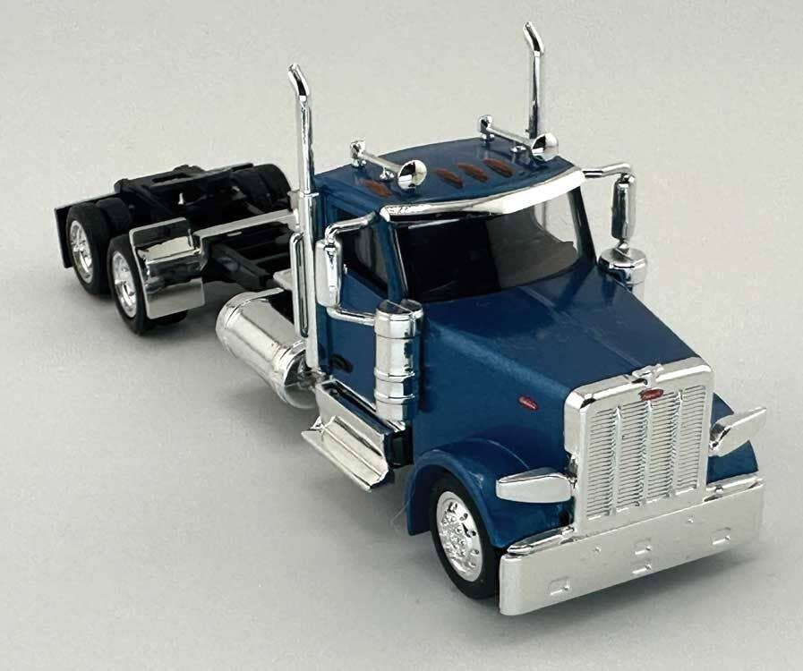 HO Logistics Replicas 589061 HO Blue Peterbilt 589 2-Axle Day-Cab Semi Tractor