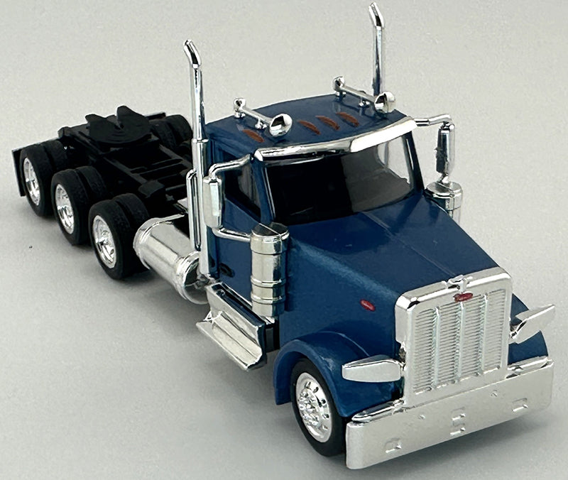 HO Logistics Replicas 589062 HO Blue Peterbilt 589 3-Axle Day-Cab Semi Tractor