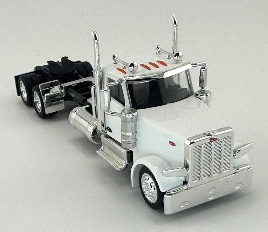 HO Logistics Replicas 589071 HO White Peterbilt 589 2-Axle Day-Cab Semi Tractor
