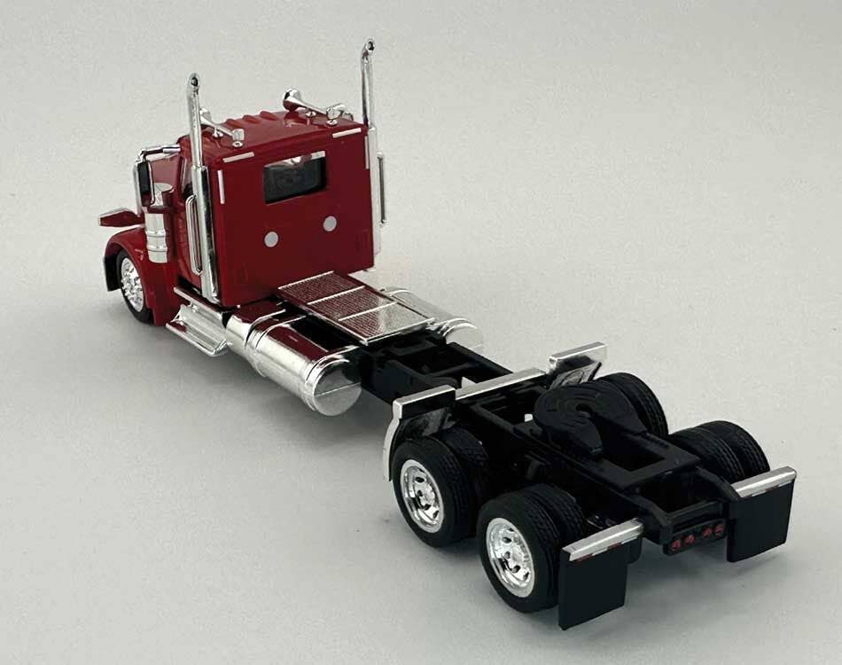 HO Logistics Replicas 589081 HO Red Peterbilt 589 2-Axle Day-Cab Semi Tractor