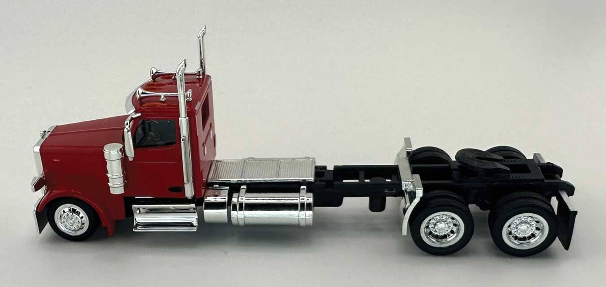 HO Logistics Replicas 589081 HO Red Peterbilt 589 2-Axle Day-Cab Semi Tractor