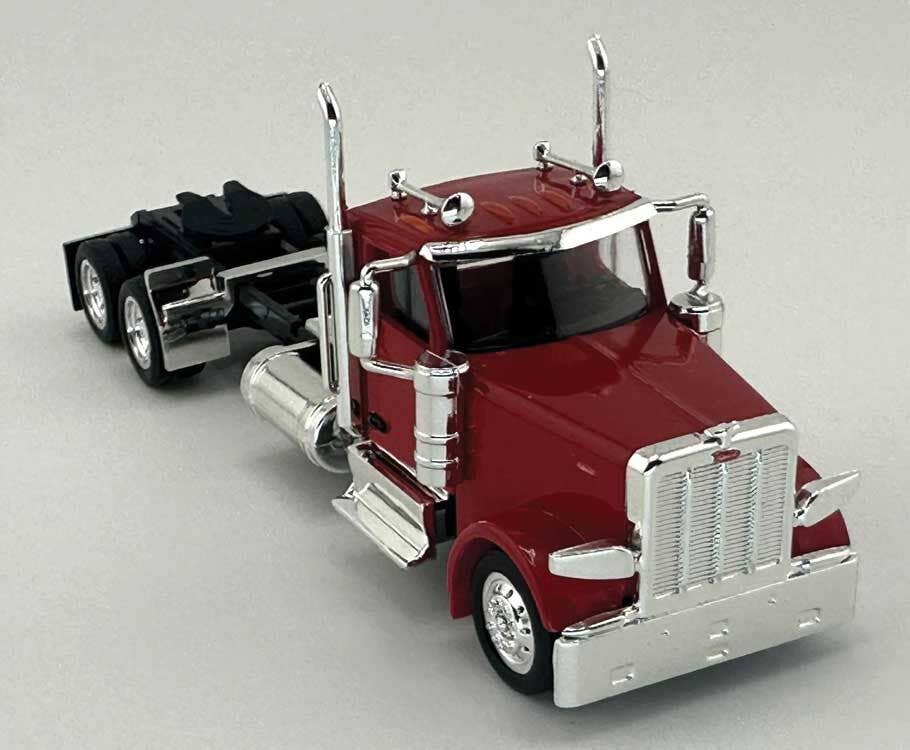 HO Logistics Replicas 589081 HO Red Peterbilt 589 2-Axle Day-Cab Semi Tractor