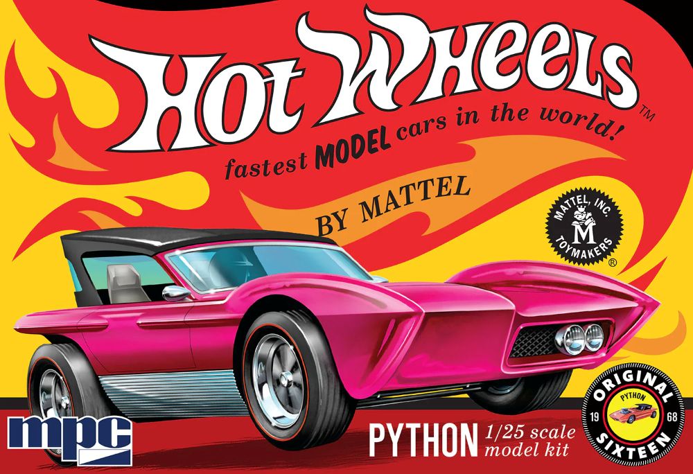 MPC 1034 1:25 Hot Wheels Python 1968 Original 16 Plastic Model Kit