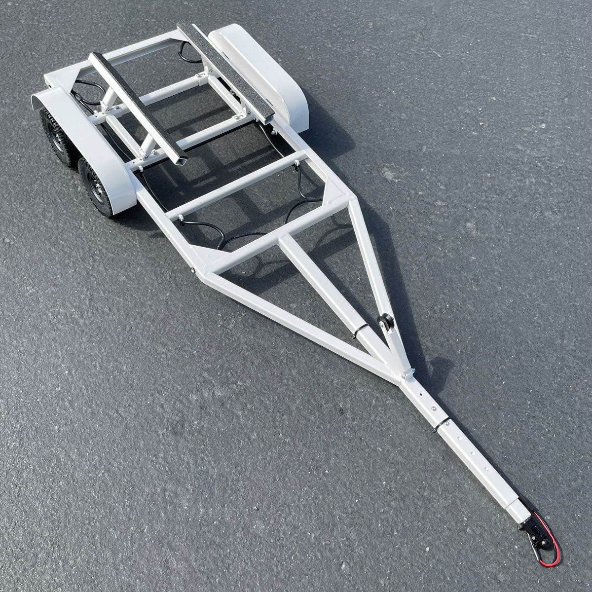 Bold R/C 5100 1:10 White Fully Adjustable Metal Boat Trailer with LED Lights