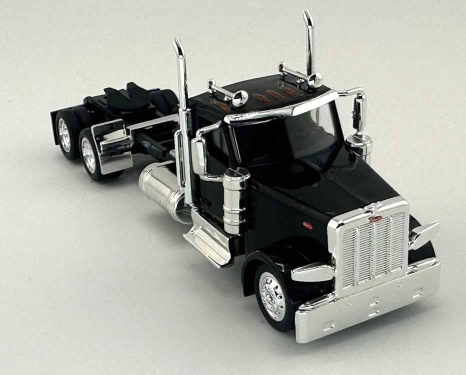 HO Logistics Replicas 589091 HO Black Peterbilt 589 2-Axle Day-Cab Semi Tractor