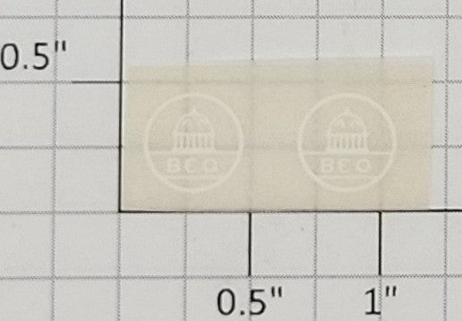 American Flyer TRS0863 White B&O Capital Dome Dry Transfer Decal (Set of 2)