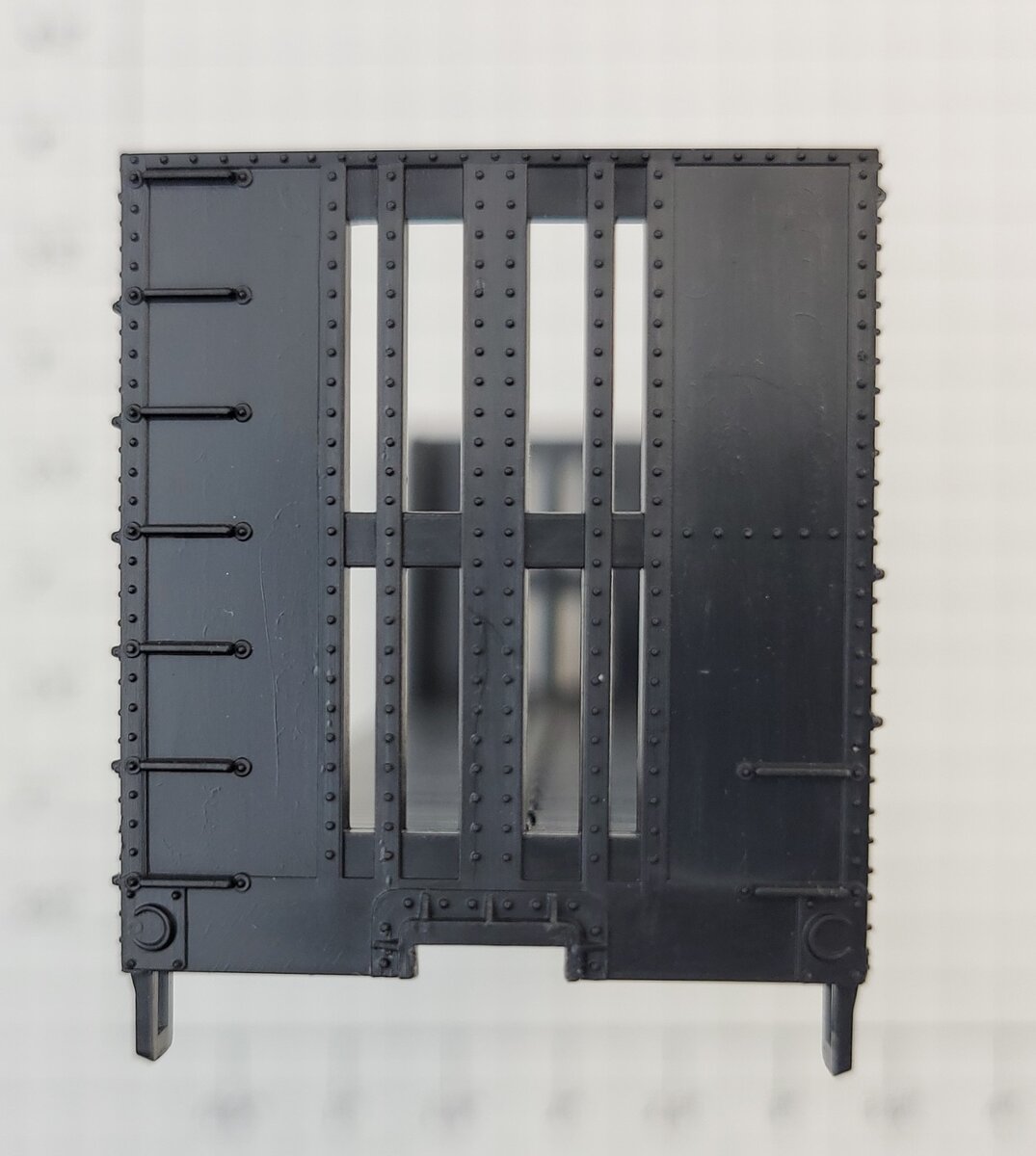 Athearn 14490 HO Blue Box Pulpwood Rack Car Body
