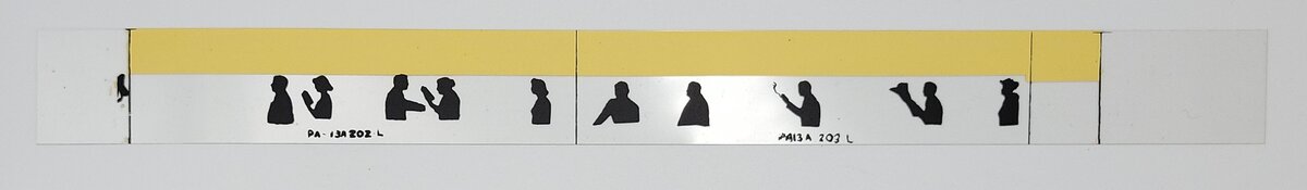 American Flyer PA-13A202-3L Clear Left Side Passenger Car Silhouette #954