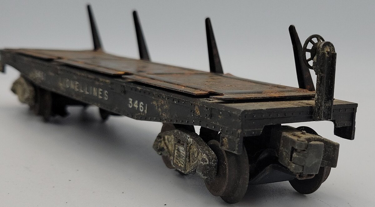 Lionel 3461-1 O Gauge Automatic Lumber Log Dump Car #3641
