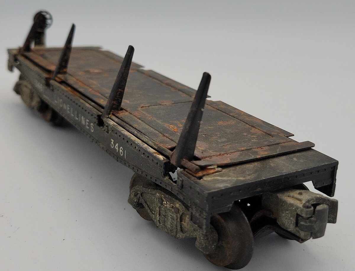 Lionel 3461-1 O Gauge Automatic Lumber Log Dump Car #3641