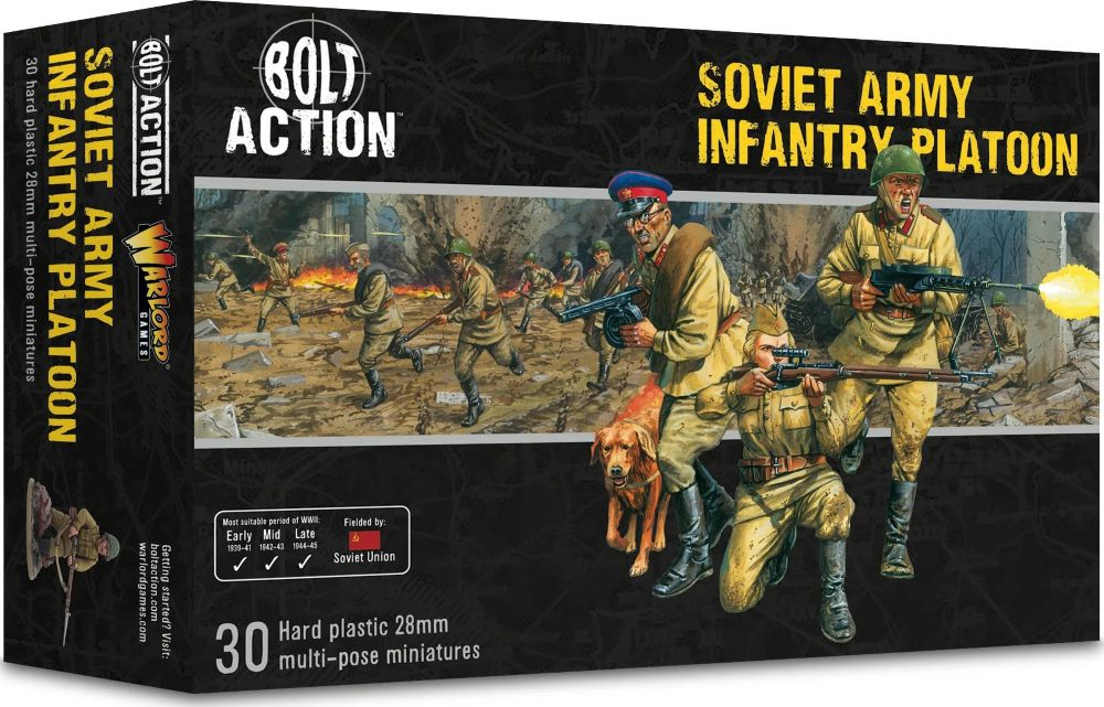 Warlord Games 402014008 28mm Soviet Army Infantry Platoon Plastic Model Kit