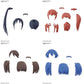 Bandai 9031011 30MS Option Hair Style Parts Vol. 2 Plastic Model Kit