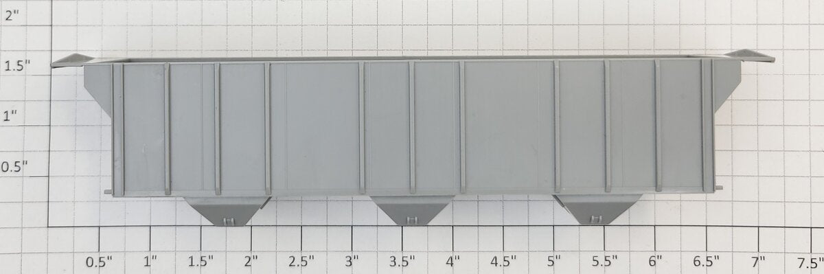 Athearn 60681 HO Unpainted 45' Ribbed Hopper Body Shell
