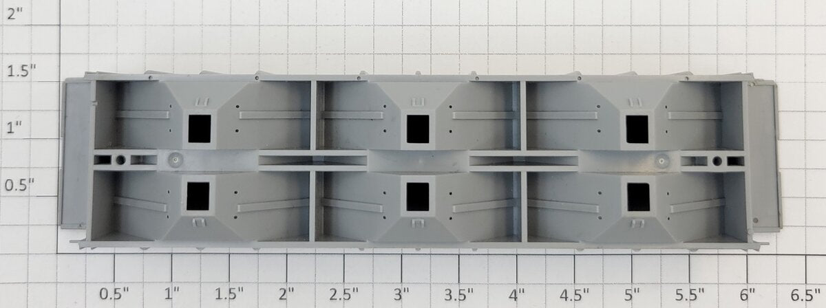 Athearn 60681 HO Unpainted 45' Ribbed Hopper Body Shell