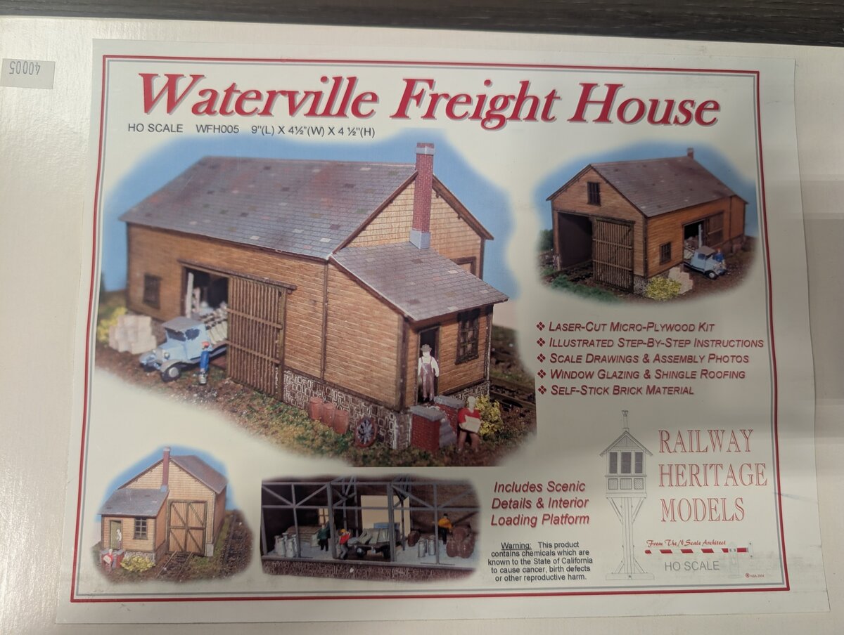 Railway Heritage Models WFH005 HO Waterville Freight House Building Kit