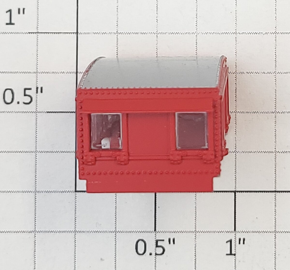Athearn 64296 HO Red and Silver Painted Caboose Cupola with Windows