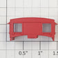 Athearn 64296 HO Red and Silver Painted Caboose Cupola with Windows