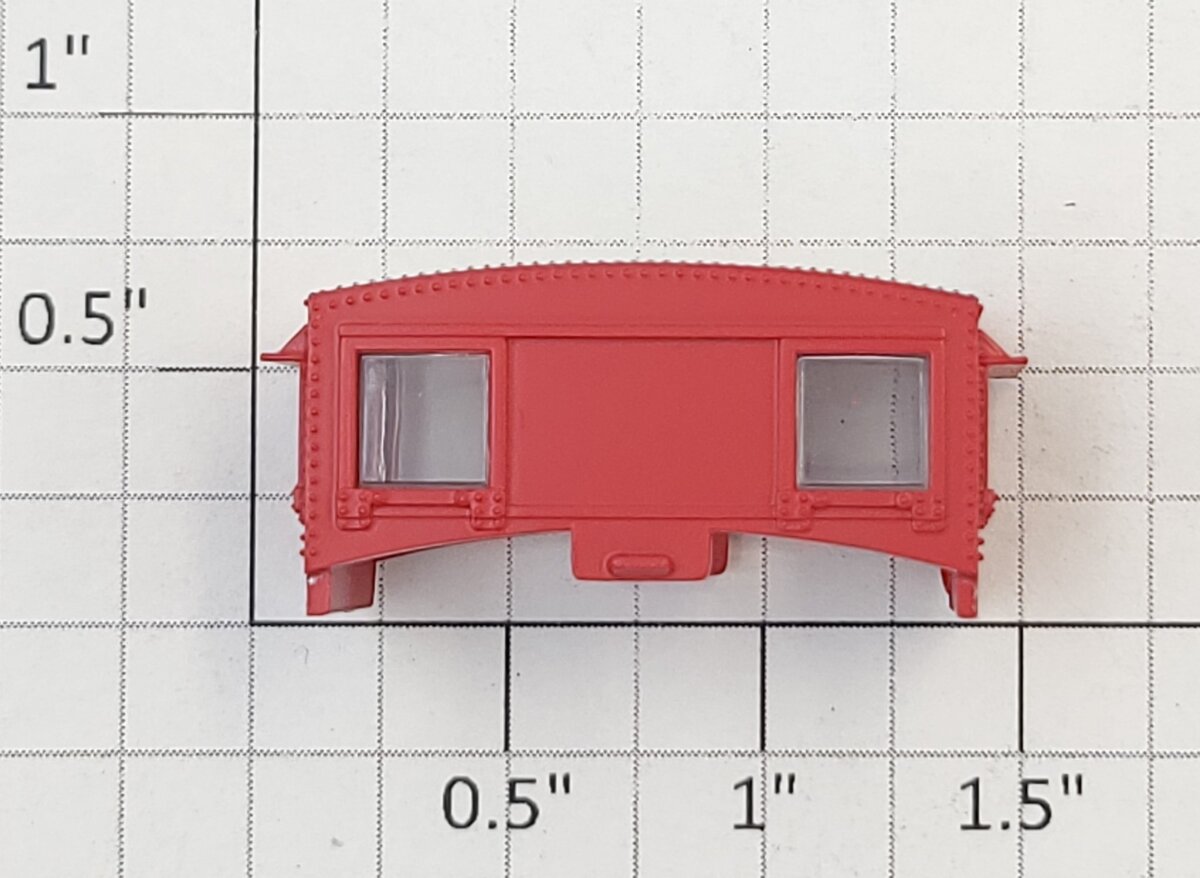 Athearn 64296 HO Red and Silver Painted Caboose Cupola with Windows