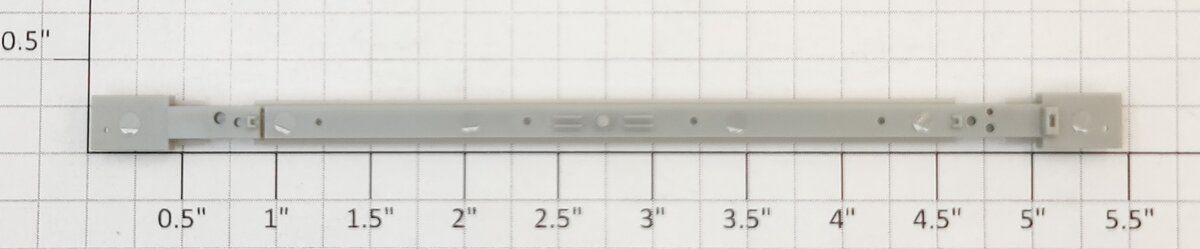 Athearn 87685 HO Scale Unpainted Frame Sill with Coupler Pockets