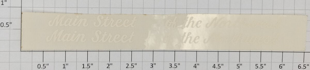 American Flyer ST-49X Alco White Lettering Main Street of NW Sticker Decal