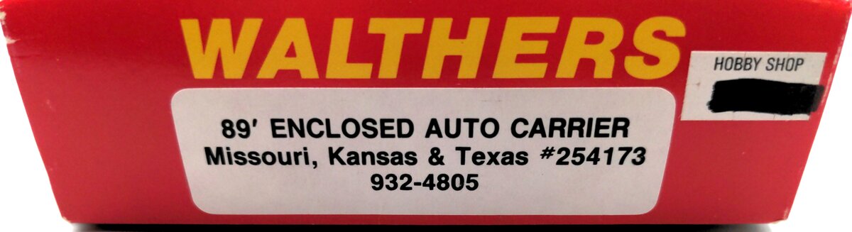 Walthers 932-4805 HO Scale MKT 89' Enclosed Auto Carrier Kit #254173