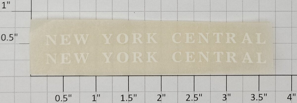 American Flyer TRS0836 1946 White "New York Central" Dry Transfer Decal